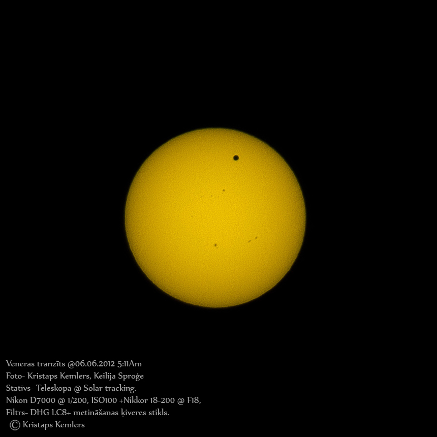 Sun Venus Transit (2012) Latvia