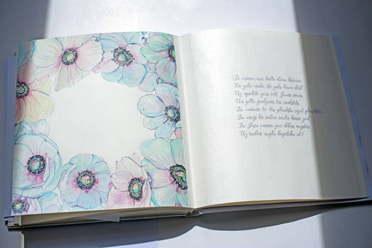 Watercolor Painting Anemone - Wedding Book 5