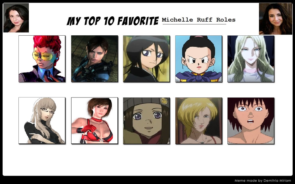 My Top 10 Michelle Ruff Roles by SkullKiller1199 on DeviantArt