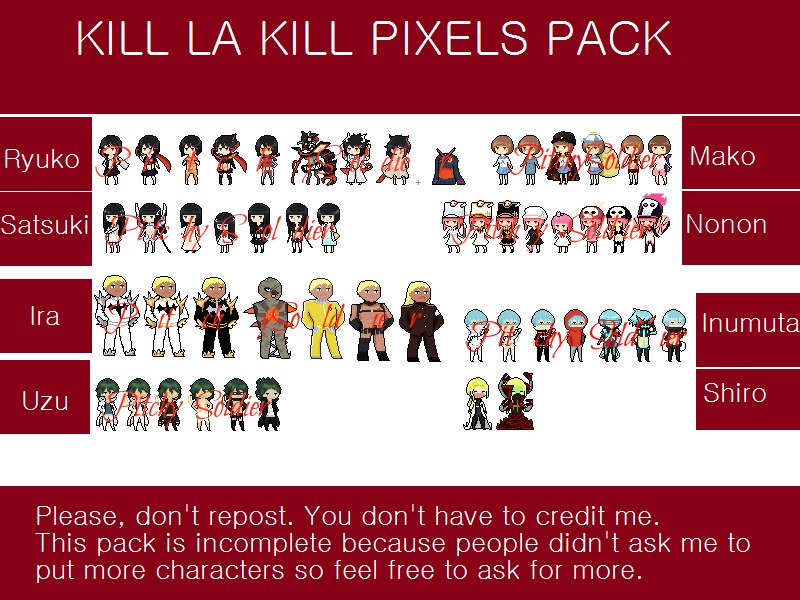 Kill la Kill Pixel Art