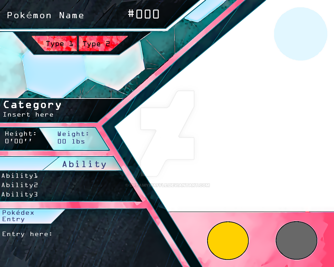 Fakemon Dex Entry Template by DreamyWaffle on DeviantArt Fakemon Dex Entry Template by DreamyWaffle on DeviantArt