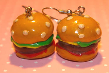 Hamburger earrings