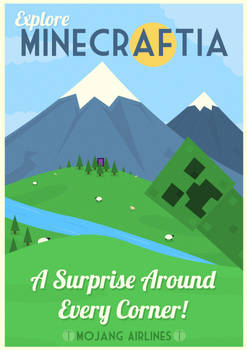 Minecraftia Travel Poster