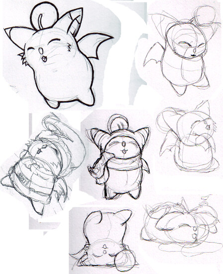 Moogle Sketchs by Garm-r on DeviantArt
