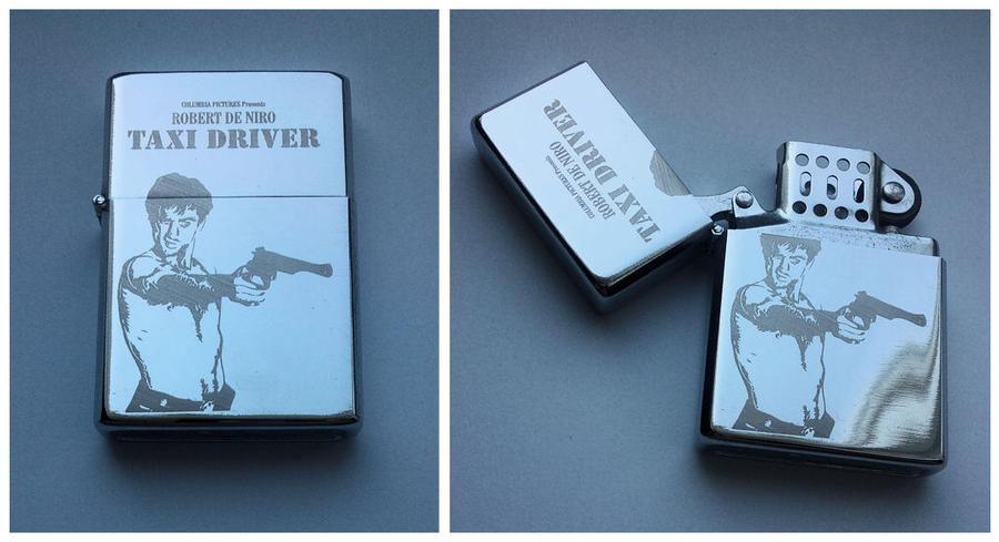 Taxi driver - engraved lighter