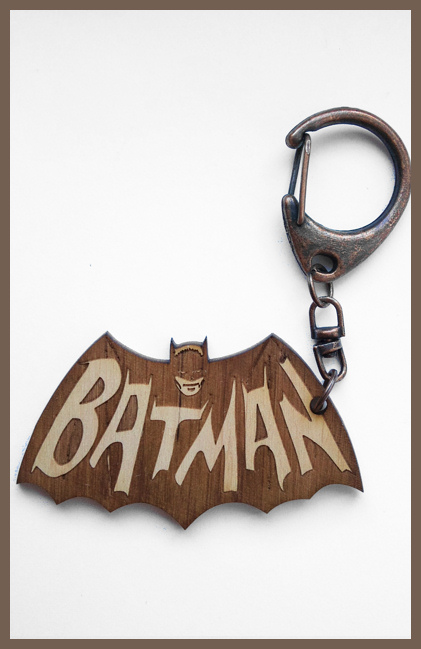 BATMAN - wood keyring