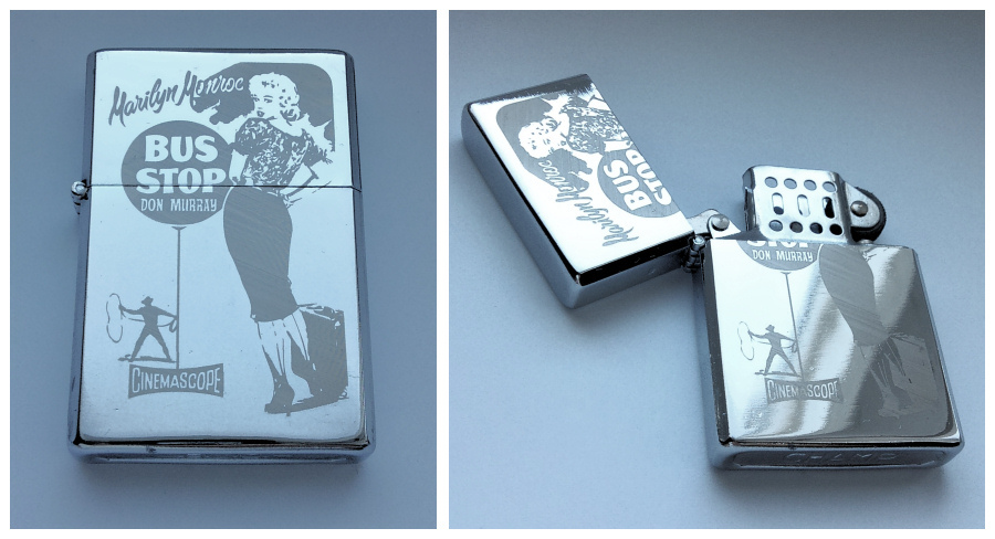 MARILYN MONROE - BUS STOP - engraved lighter