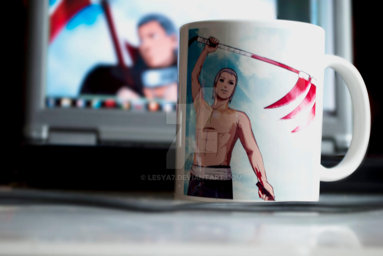 my cup with my art xD