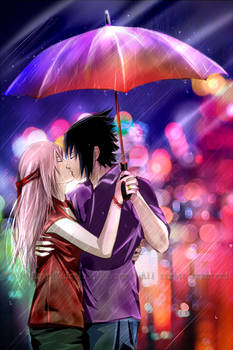 SasuSaku: The rain kiss