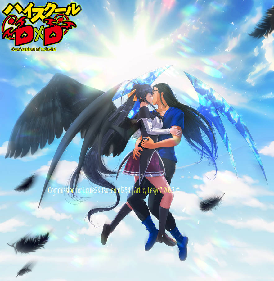 Commission High School DxD Akeno x Isui (OC) by Lesya7 on DeviantArt