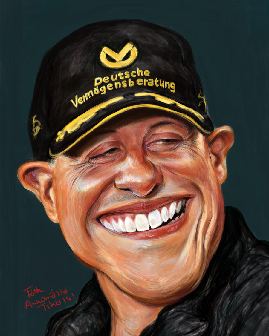 Michael Schumacher caricature