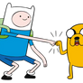 Finn and Jake fist-bumping PNG