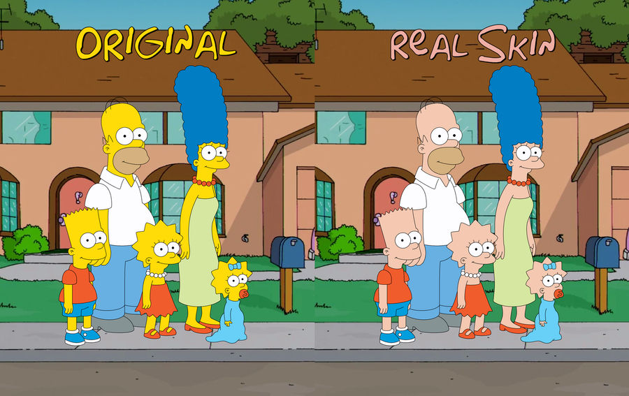 A Simple Simpson Skin Comparison by SmashupMashups on DeviantArt
