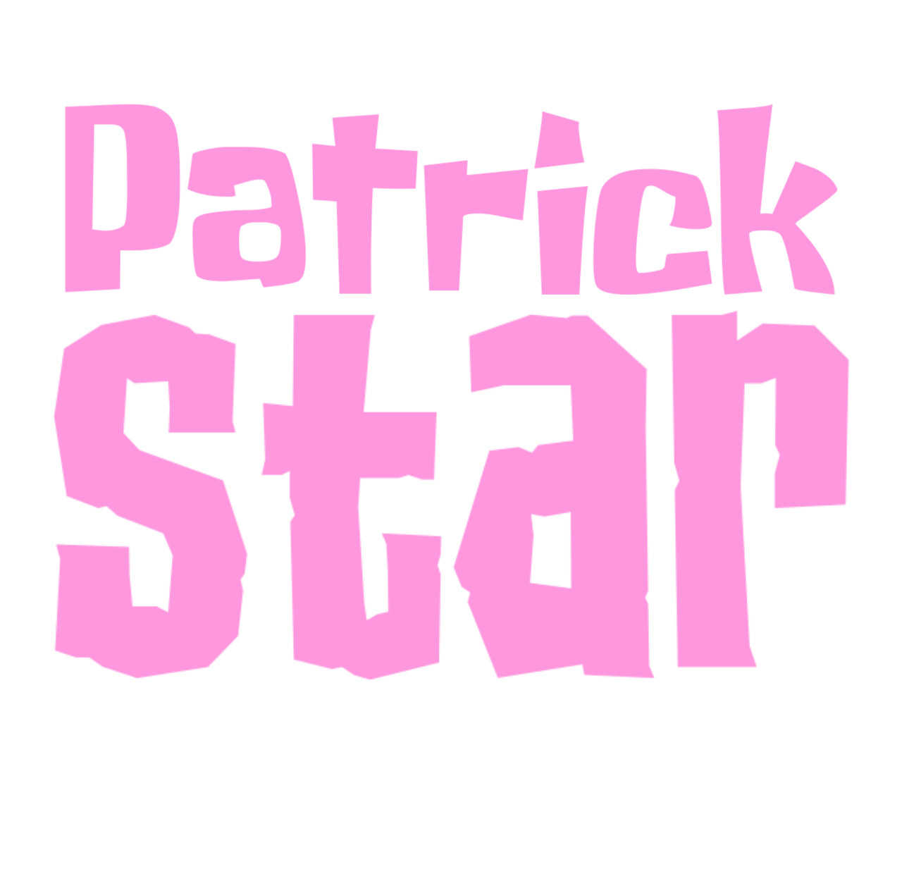 Patrick Star Writing Note Patrick Star title logo by SmashupMashups on DeviantArt