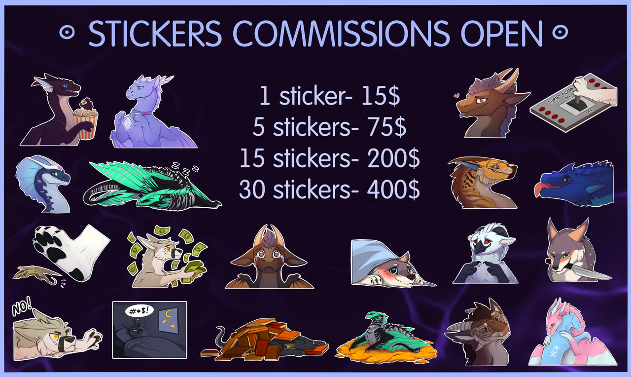 Sticker Comisioni STICKERS COMMISSIONS OPEN by Natraseri on DeviantArt