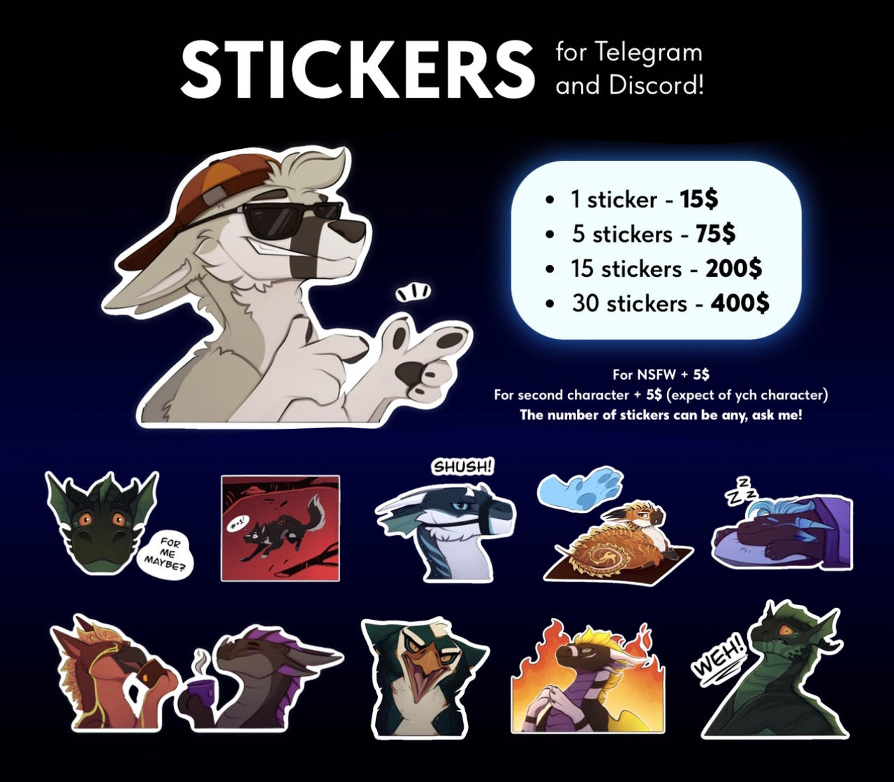 Sticker Comisioni STICKERS COMMISSIONS OPEN by Natraseri on DeviantArt