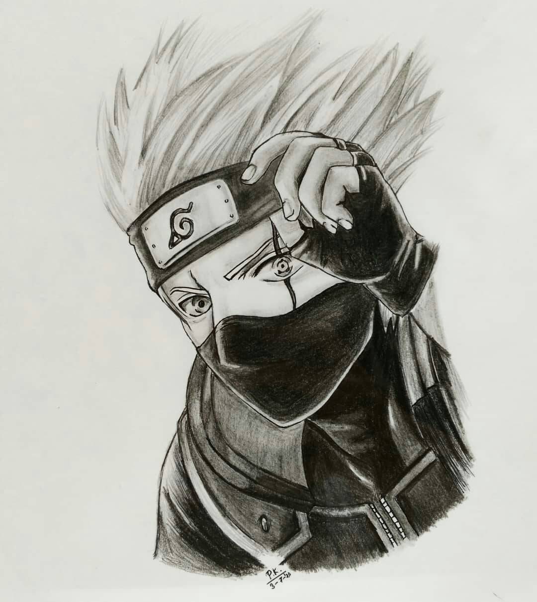 KAKASHI #kakashi #naruto #2d #art #artist #sketch #anime #pen #paper #