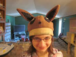 Eevee Fleece Hat by CrookedPinkies