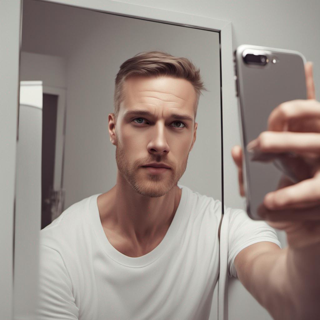 Average White Guy Making A Selfie With An Iphone By Mancreativeai On Average white guy making a selfie with an iphone by mancreativeai on