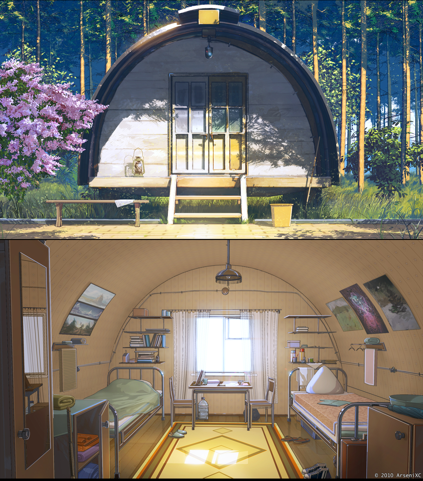 Summer camp home Out and In