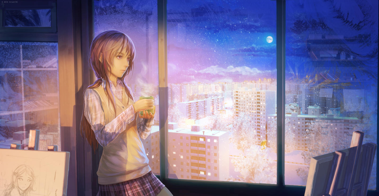 Night teabreak by arsenixc