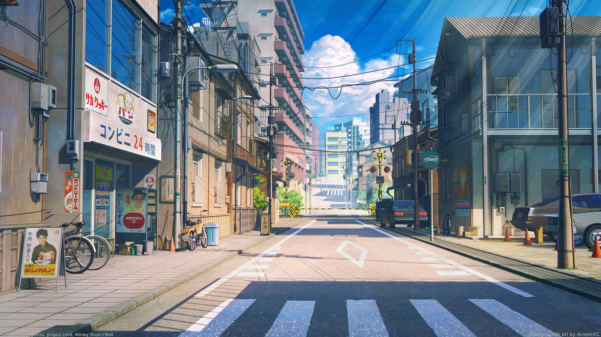 V г. Токио улицы аниме. Япония Токио улицы анимэ. Фон аниме улица Йокогама. Улица гача лайф Япония.
