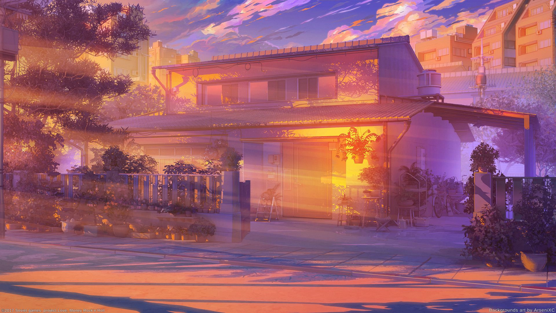 Himitsu House sunset