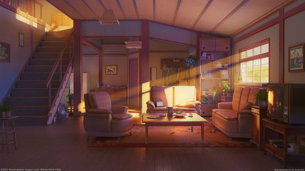 Himitsu house interior sunset version by arsenixc on DeviantArt