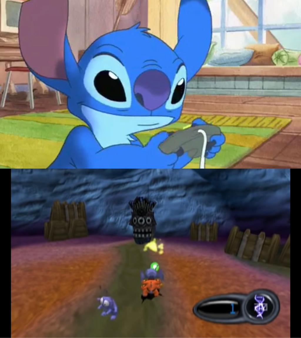 Stitch playing his Own Game by Ducklover4072 on DeviantArt