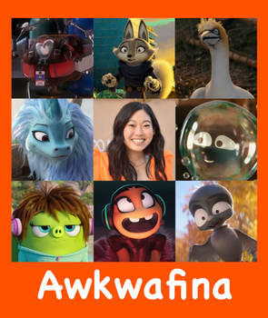 Awkwafina Voice Collage