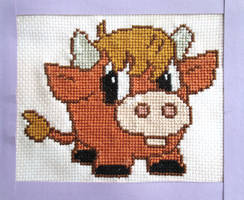 Hamish the Highland Cow Cross Stitch