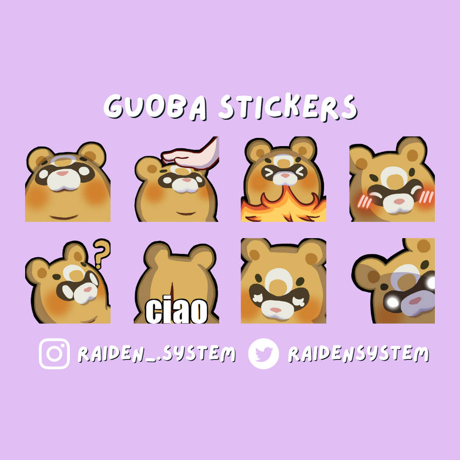Gooba Sticker Guoba stickers and emotes by MeiWittrock on DeviantArt