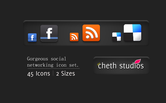 Gorgeous Mini Social Icons Set