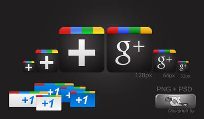 Google Plus Icon Pack PNG+ PSD
