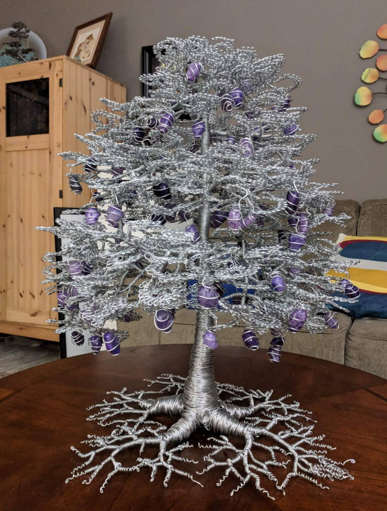 Steel wire stone tree by TwistedTimber on DeviantArt