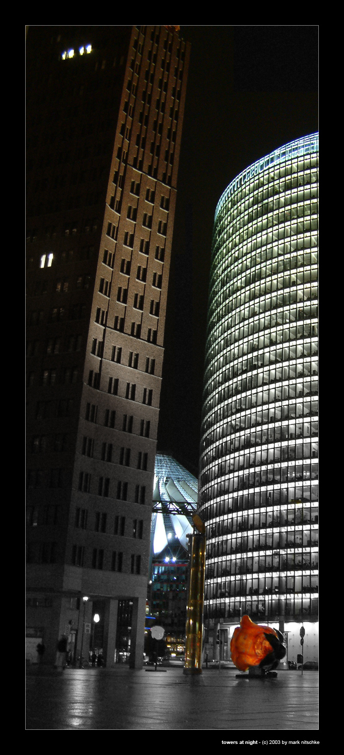 towers at night