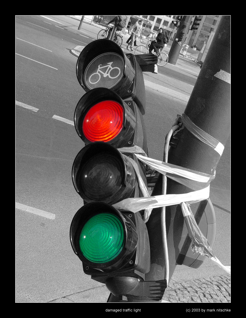 Damaged Traffic Light