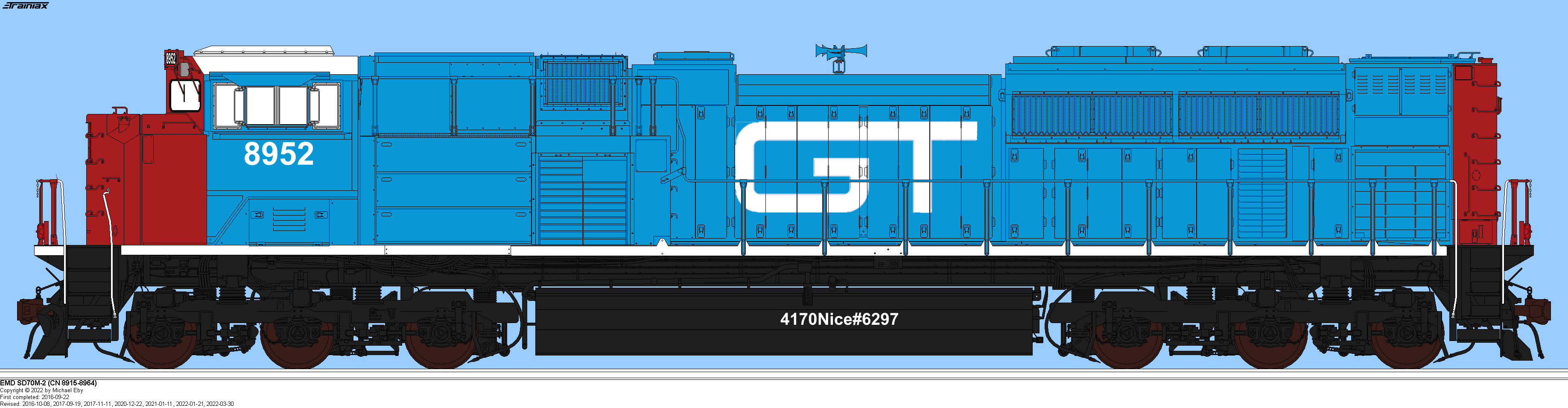 CN 8952 Grand Trunk Western GTW - Trainiax by MuscleLineRailfan on ...