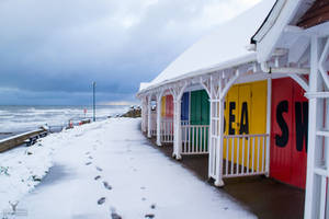 Beach Huts In The Snow