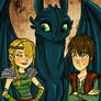 Hiccup Toothless and Astrid