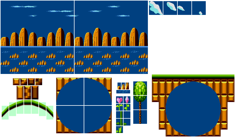 The Spriters Resource - Full Sheet View - Somari (Bootleg) - Green Hill Zone  Act 3