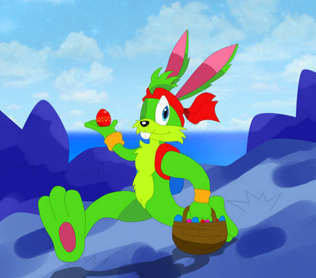 Green Easter Bunny