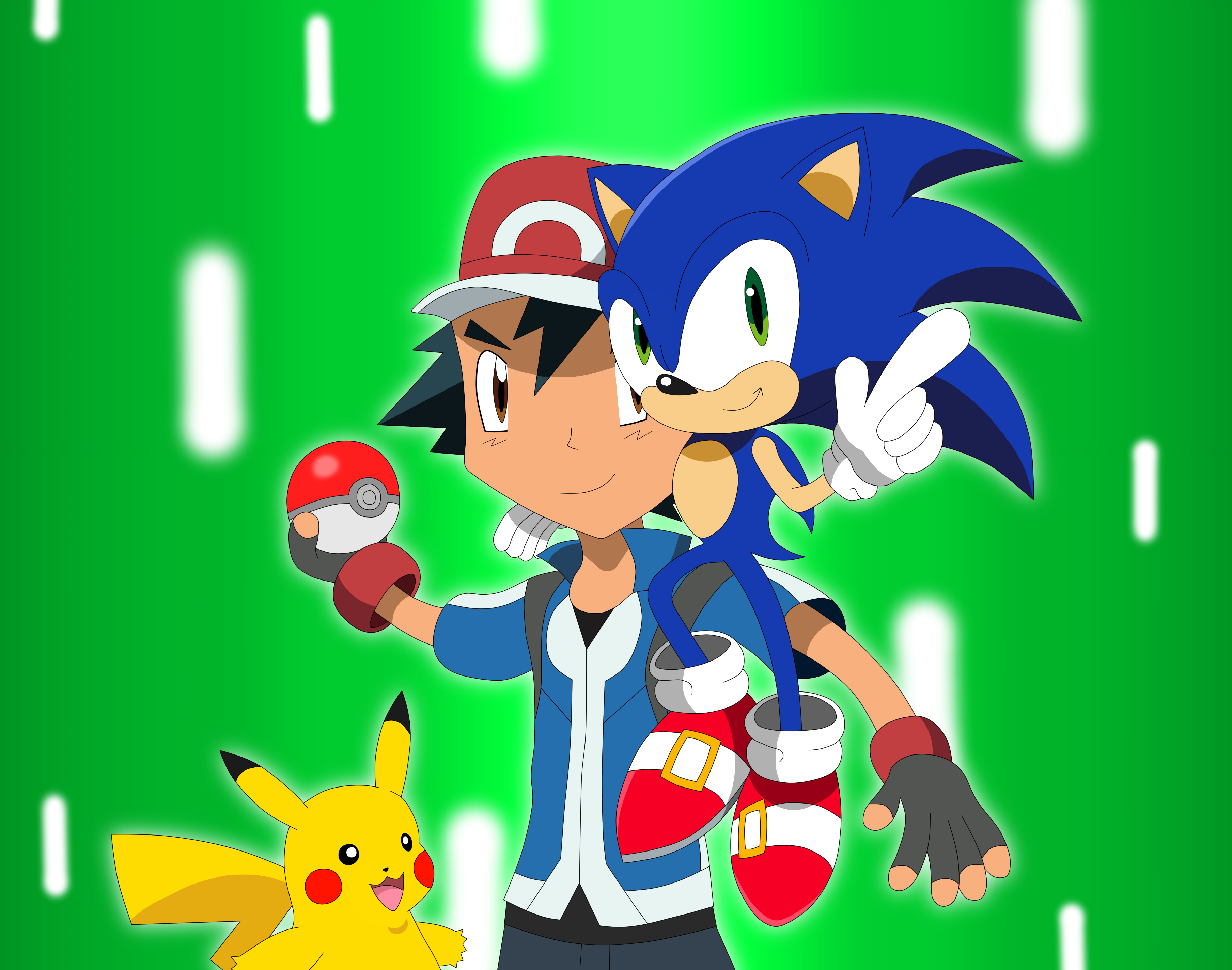 Sonic + Pokemon by Alex13Art on DeviantArt