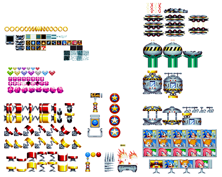 Sonic Mania Items Objects Misc Sprites by Alex13Art on DeviantArt