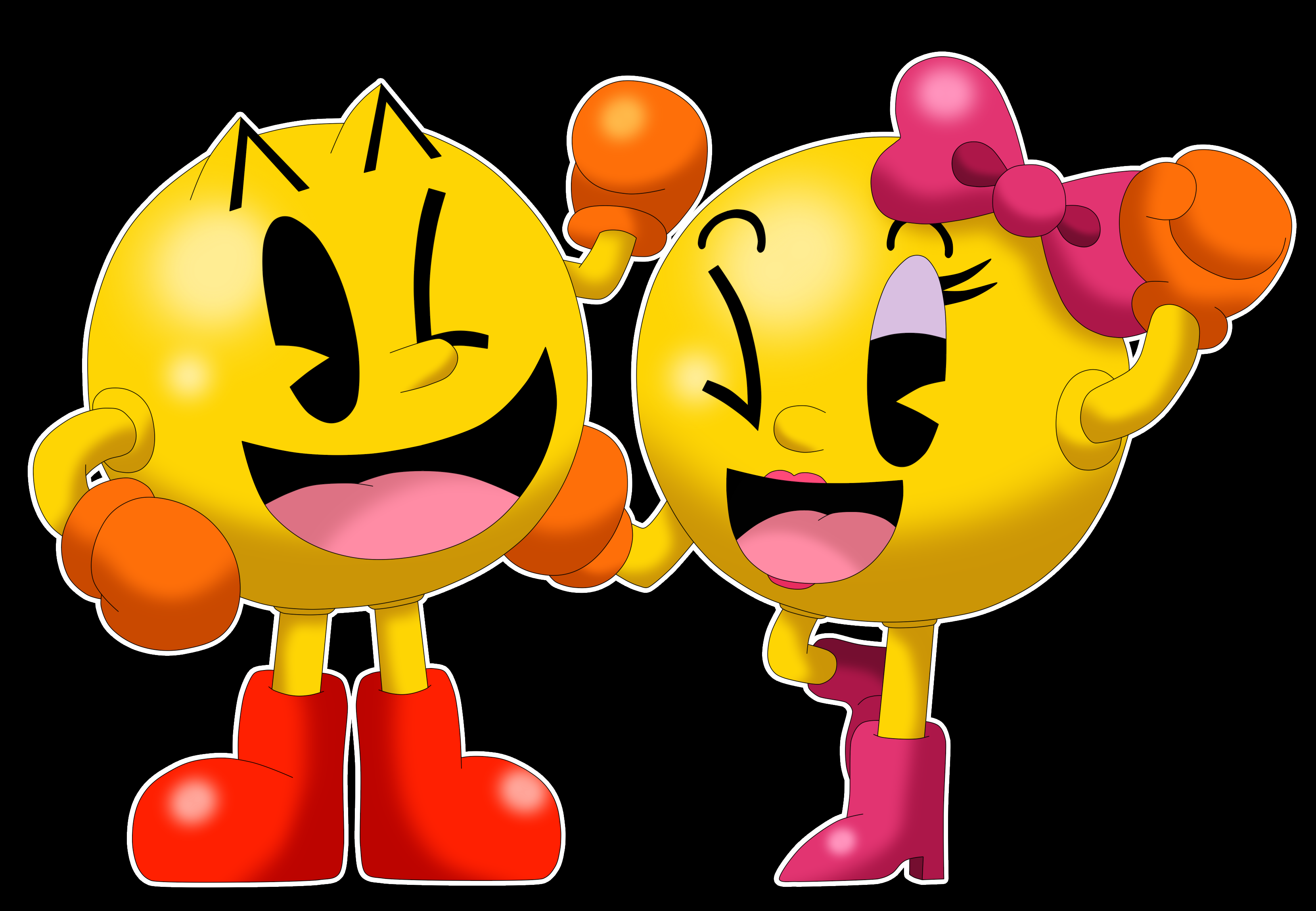 Pac Man And Ms Pac Man By Alex13Art On DeviantArt pac-man-and-ms-pac-man-by-alex13art-on-deviantart
