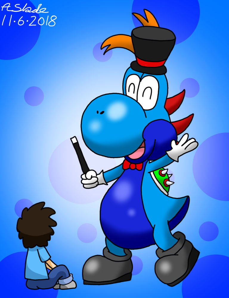 Blueshi the Magic Yoshi by Alex13Art on DeviantArt