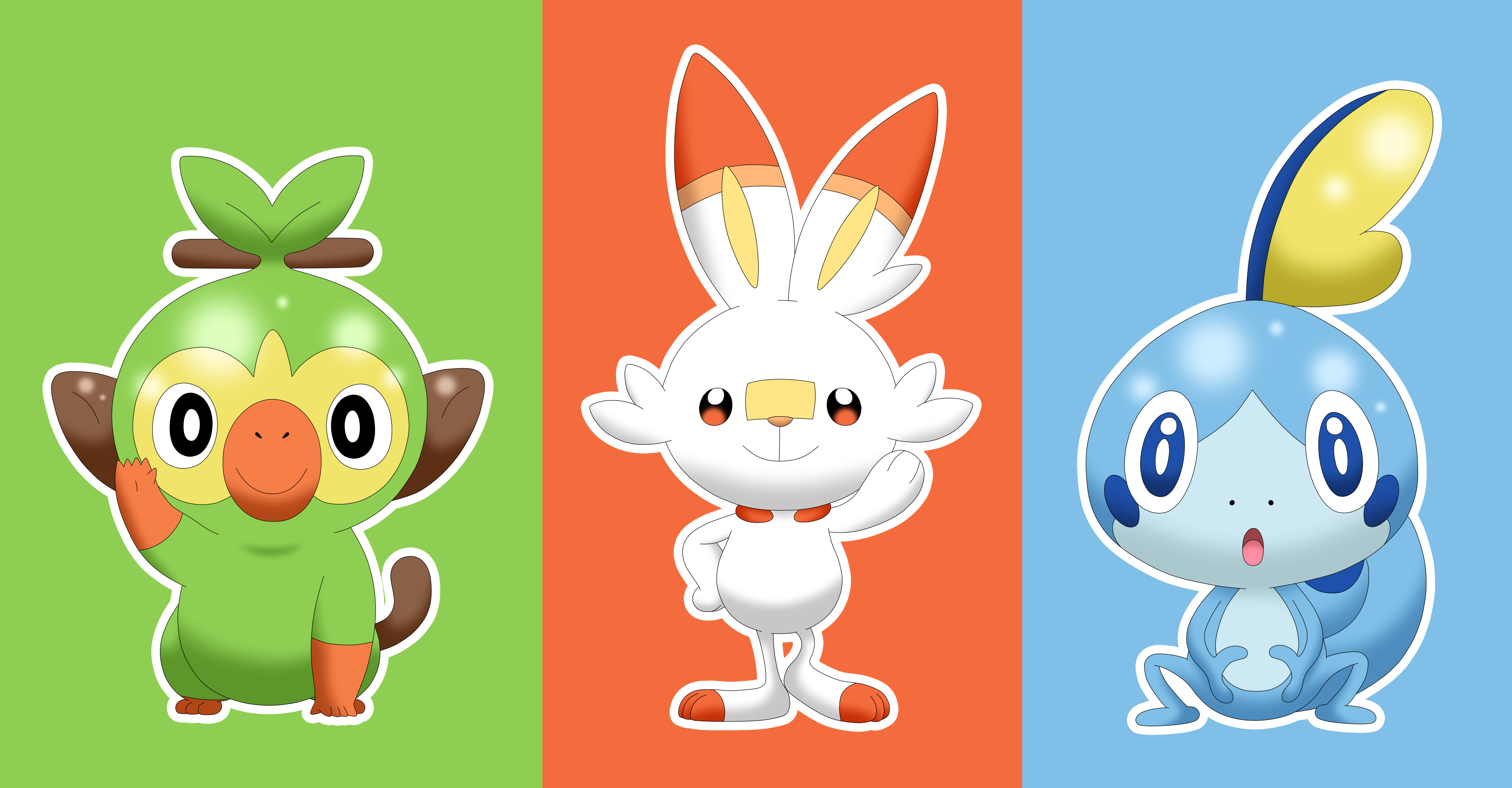 Pokemon Starters: Sword And Shield by CoolCSD1986 on DeviantArt