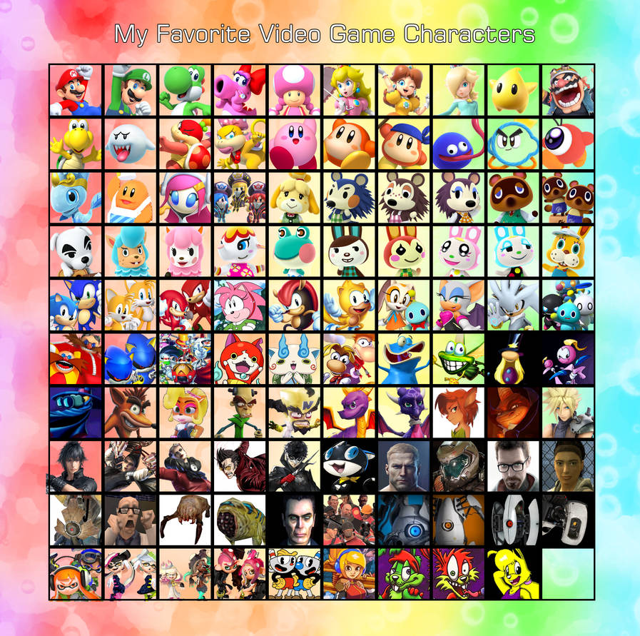 Game Character Roster My Favorite Video Game Characters by Alex13Art on DeviantArt