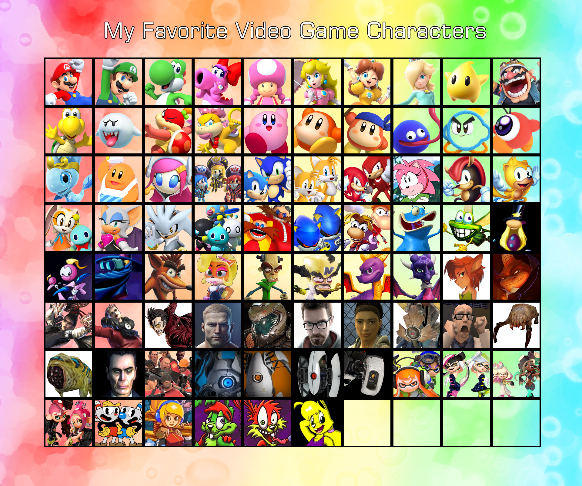 My Favorite Video Game Characters by Alex13Art on DeviantArt