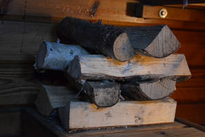 Firewood pile, stockphoto